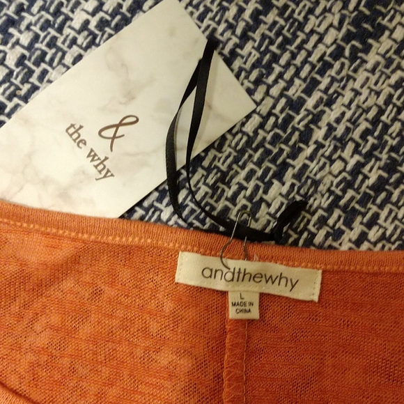 Orange black and cream striped top - Picture 4 of 5